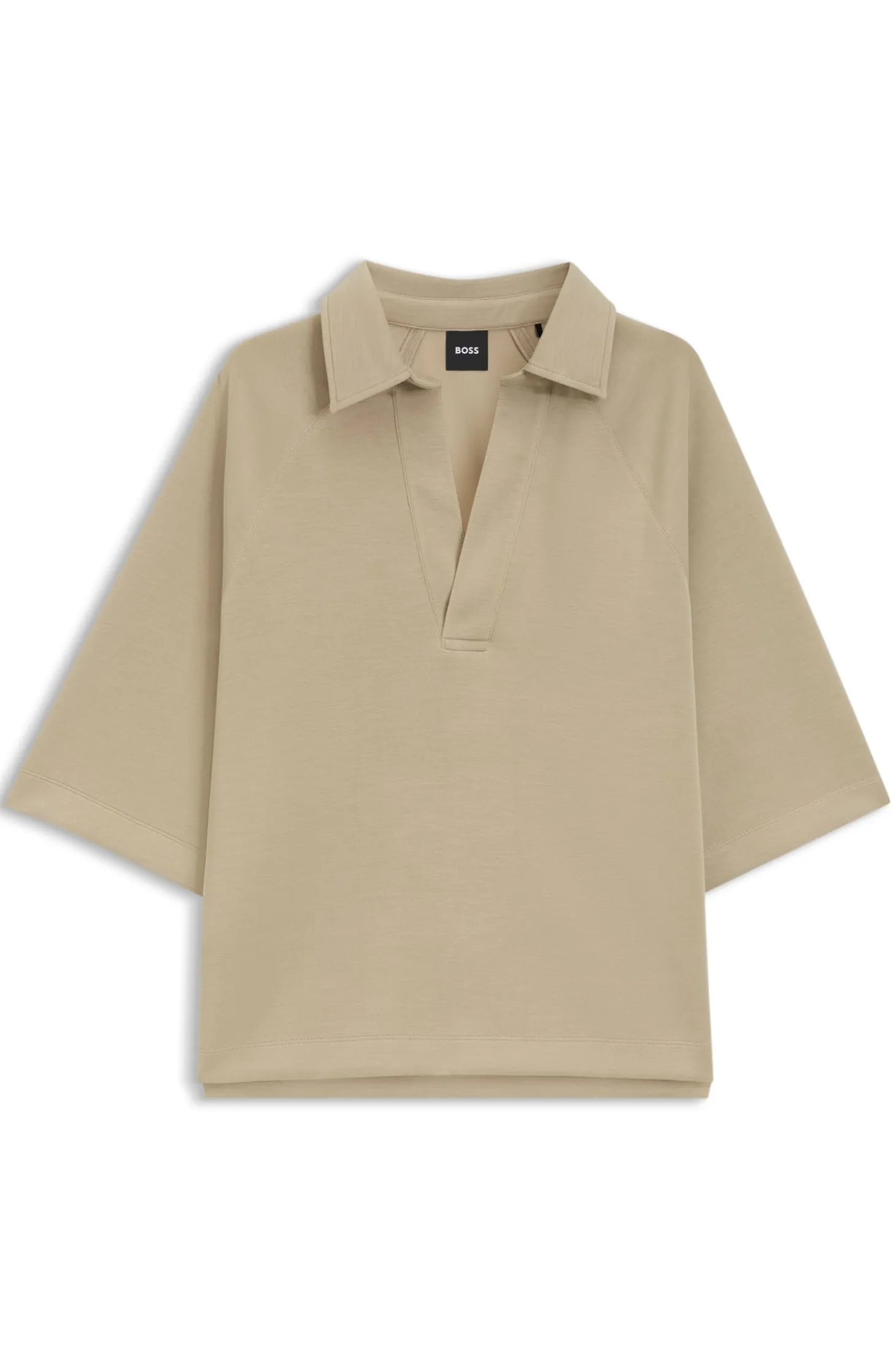 Loose-Fit Polo-Sweatshirt aus Scuba-Jersey