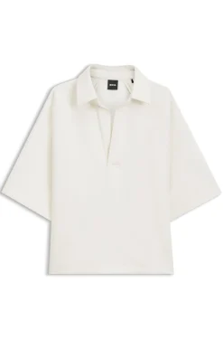 Loose-Fit Polo-Sweatshirt aus Scuba-Jersey