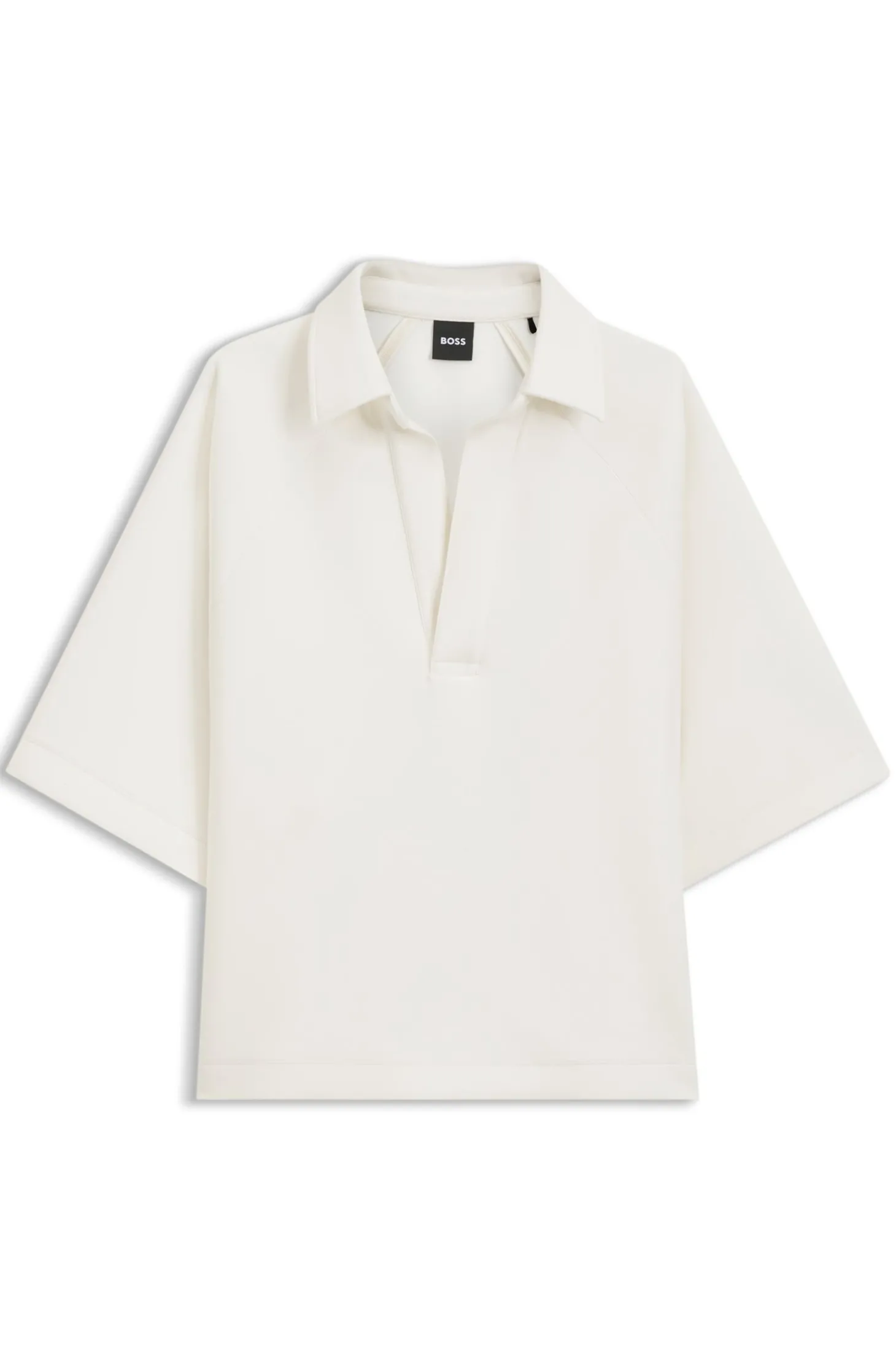 Loose-Fit Polo-Sweatshirt aus Scuba-Jersey
