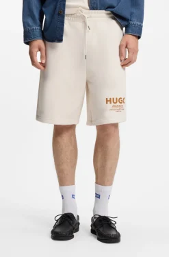 Loose-Fit Shorts aus Baumwoll-Terry mit Logo-Print