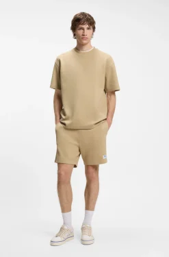 Loose-Fit Shorts aus Baumwoll-Mix mit Waffelstruktur