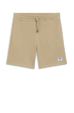Loose-Fit Shorts aus Baumwoll-Mix mit Waffelstruktur