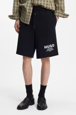 Loose-Fit Shorts aus Baumwoll-Terry mit Logo-Print