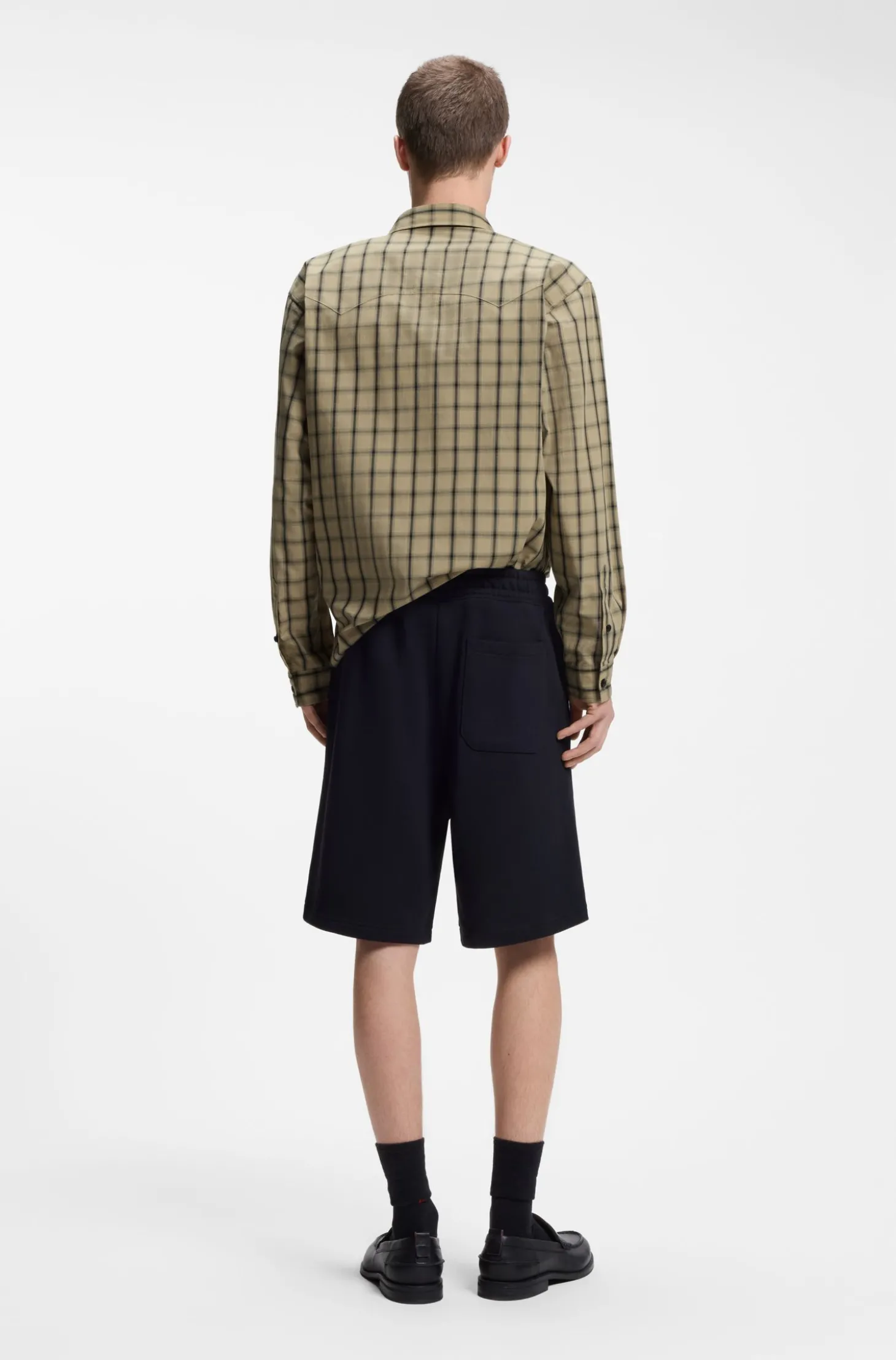 Loose-Fit Shorts aus Baumwoll-Terry mit Logo-Print