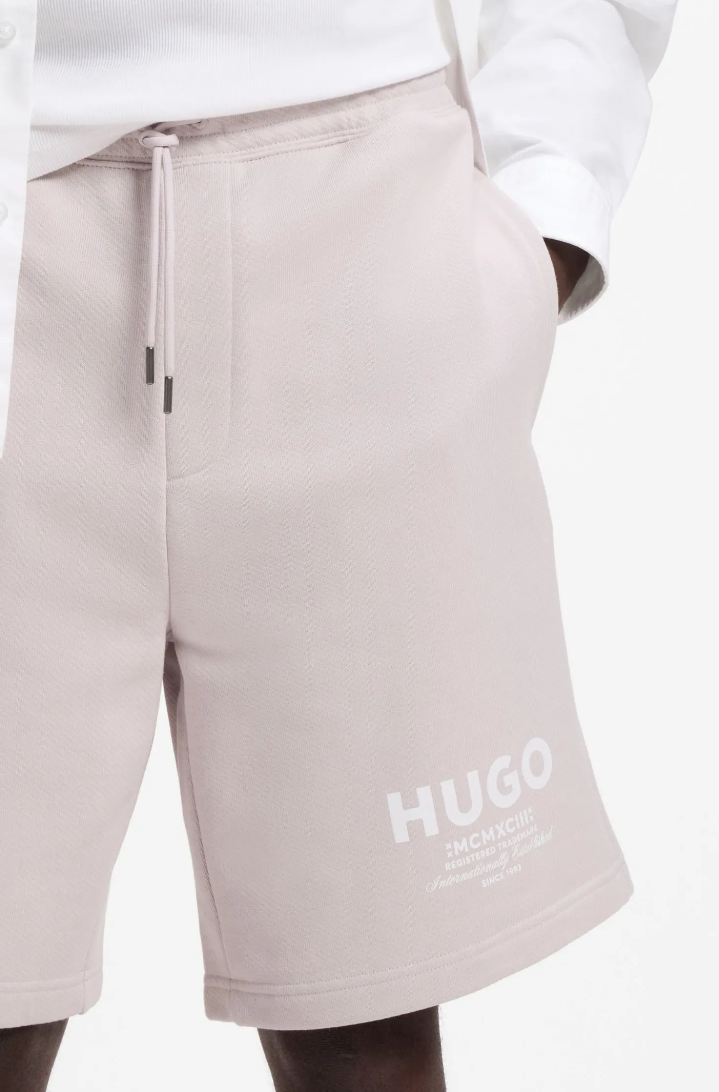 Loose-Fit Shorts aus Baumwoll-Terry mit Logo-Print