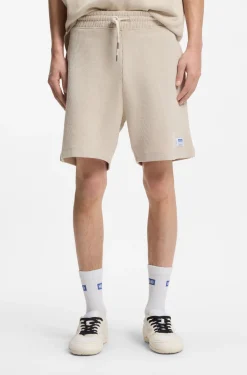 Loose-Fit Shorts aus Baumwoll-Mix mit Waffelstruktur