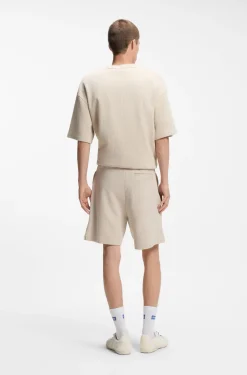 Loose-Fit Shorts aus Baumwoll-Mix mit Waffelstruktur