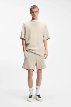 Loose-Fit Shorts aus Baumwoll-Mix mit Waffelstruktur