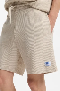 Loose-Fit Shorts aus Baumwoll-Mix mit Waffelstruktur