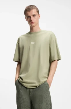 Loose-Fit T-Shirt aus Baumwolle mit Logo-Artwork hinten