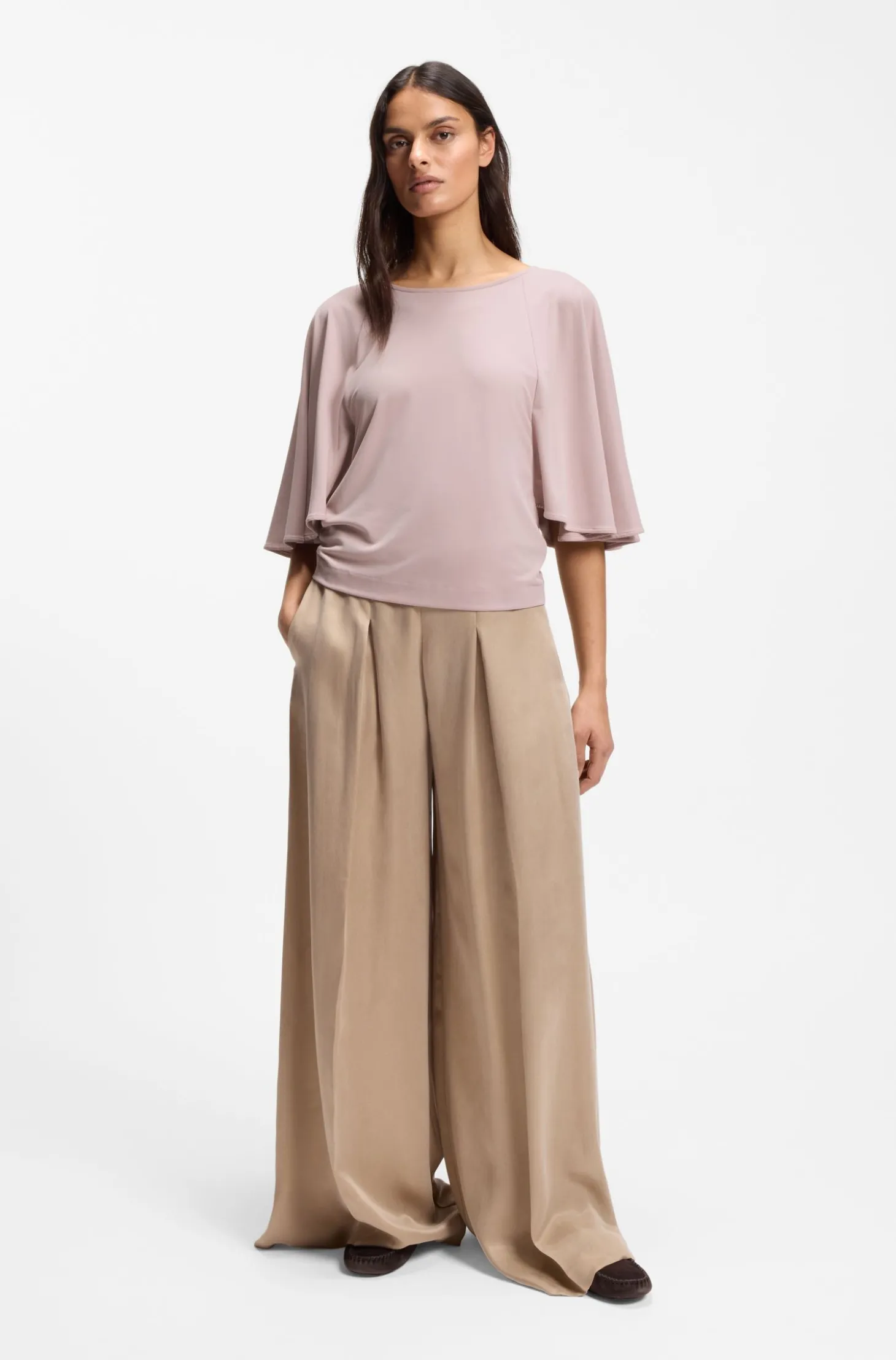 Loose-Fit T-Shirt aus Cupro mit Raglanärmeln