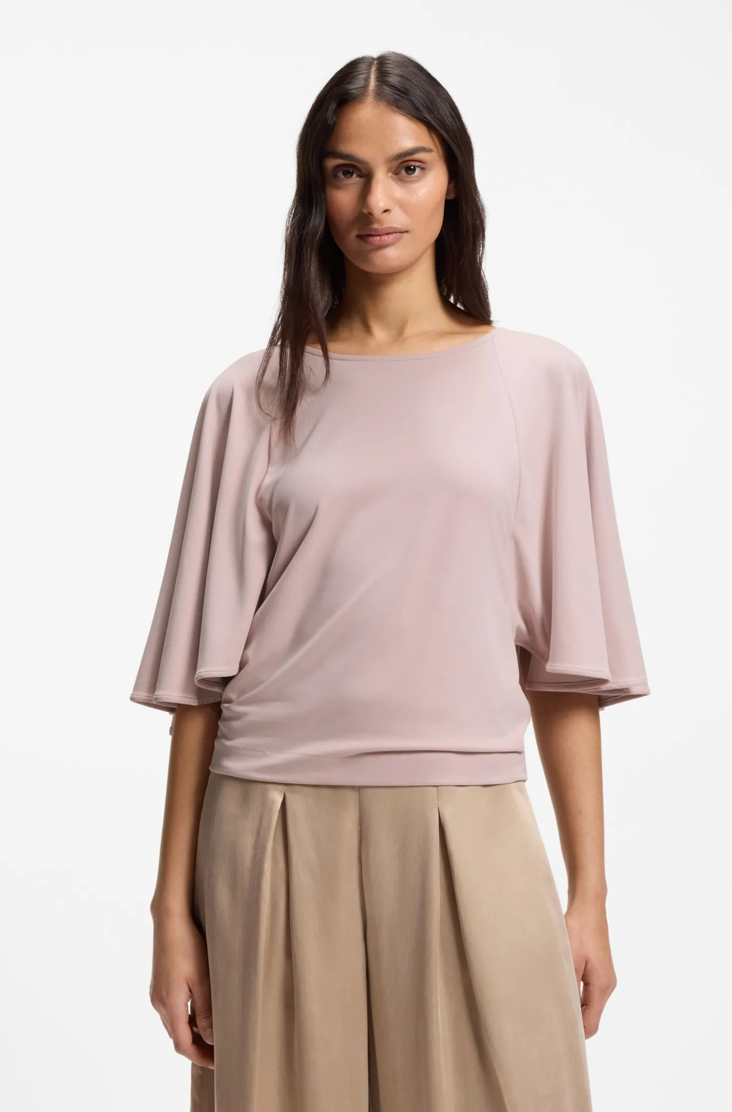 Loose-Fit T-Shirt aus Cupro mit Raglanärmeln