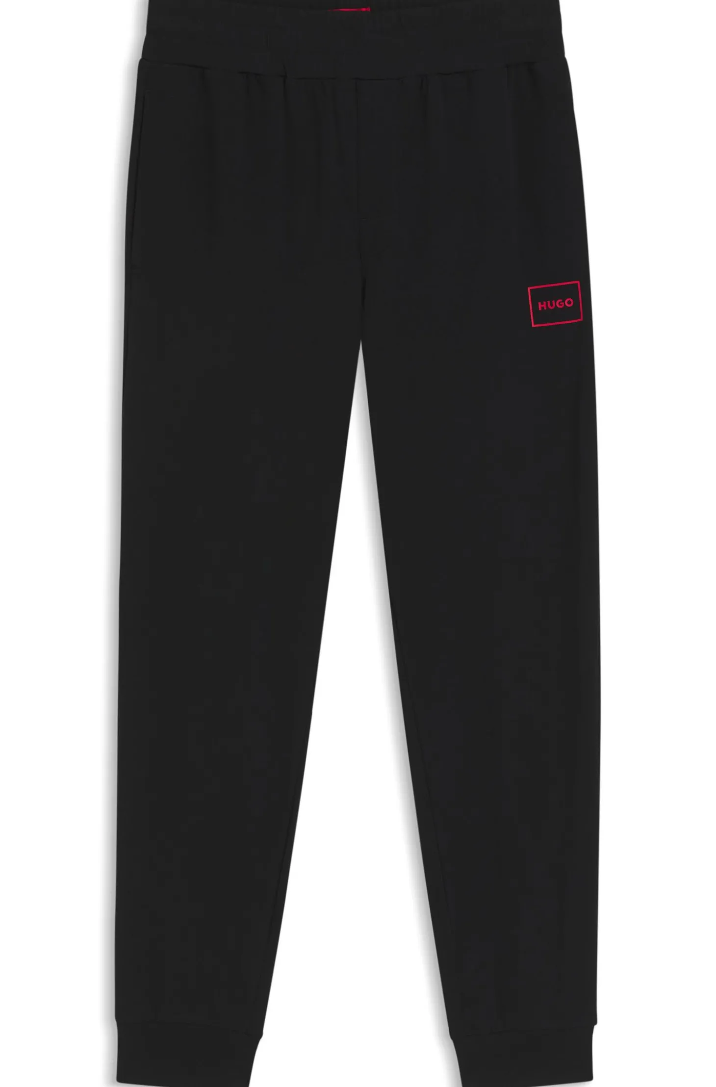 Loungewear-Hose mit Bündchen aus Stretch-Baumwolle mit Logo-Print