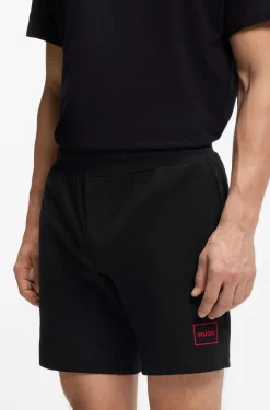 Loungewear-Shorts aus Stretch-Baumwolle mit Logo-Print
