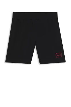 Loungewear-Shorts aus Stretch-Baumwolle mit Logo-Print