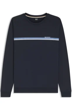 Loungewear-Sweatshirt aus Baumwolle mit Logo auf der Brust