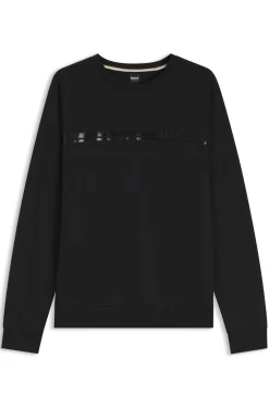 Loungewear-Sweatshirt aus Baumwolle mit Logo auf der Brust