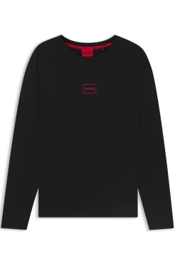 Loungewear-Top aus Stretch-Baumwolle mit Logo