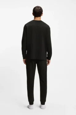 Loungewear-Top aus Stretch-Baumwolle mit Logo