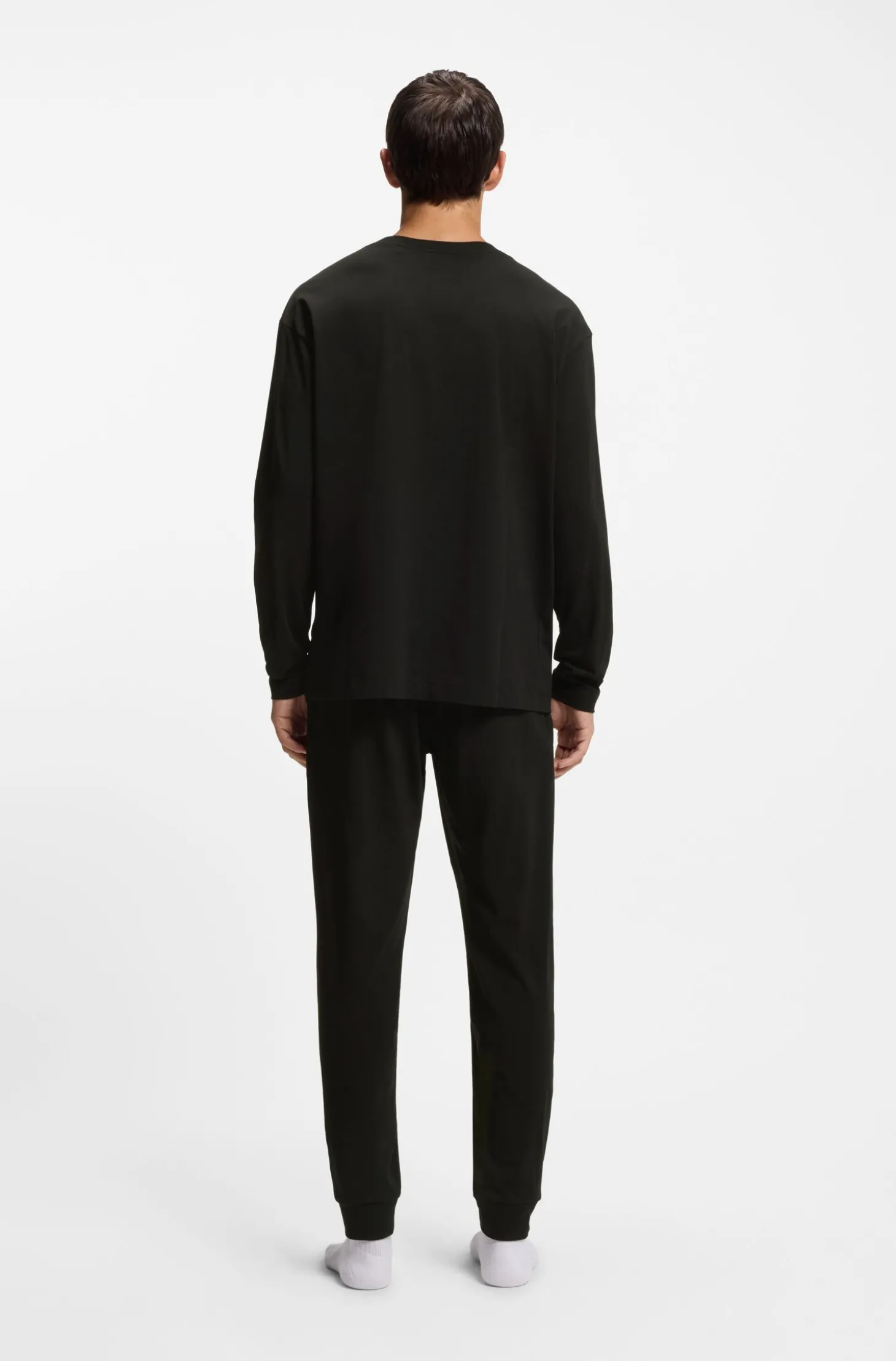 Loungewear-Top aus Stretch-Baumwolle mit Logo