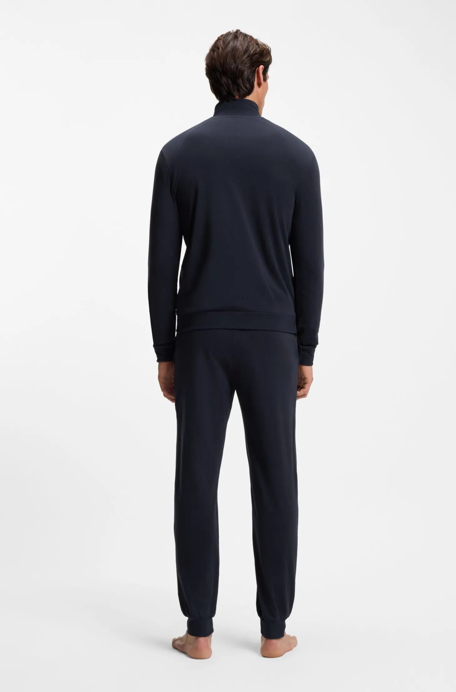 Loungewear-Trainingsanzug aus Stretch-Baumwolle mit Logos