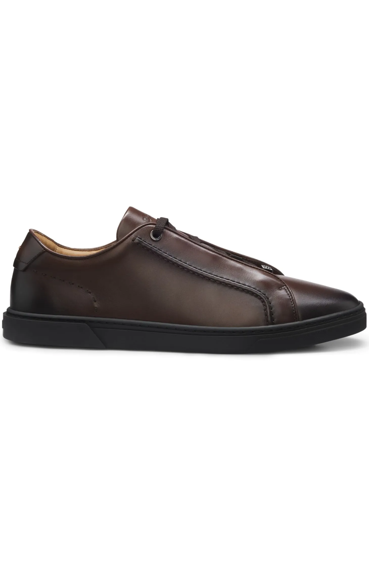 Low-Top-Sneakers aus gebürstetem Premium-Leder