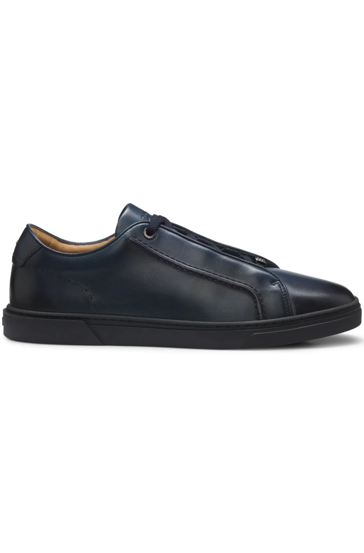 Low-Top-Sneakers aus gebürstetem Premium-Leder