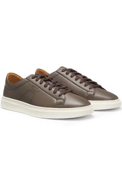 Lowtop Sneakers aus Leder mit Logo-Prägung