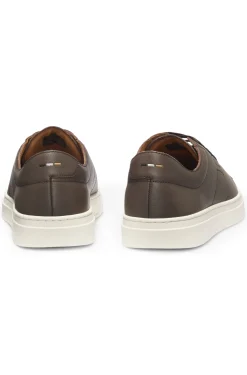 Lowtop Sneakers aus Leder mit Logo-Prägung