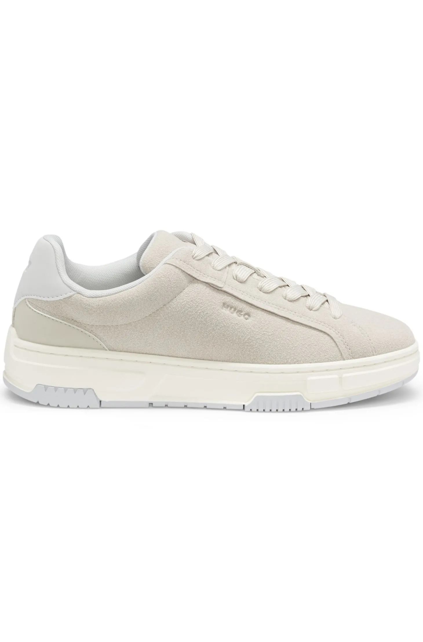 Lowtop Sneakers aus Veloursleder-Imitat