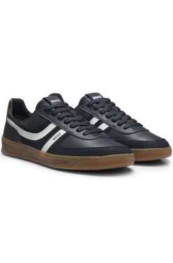 Lowtop Sneakers mit Kontrast-Gummisohle