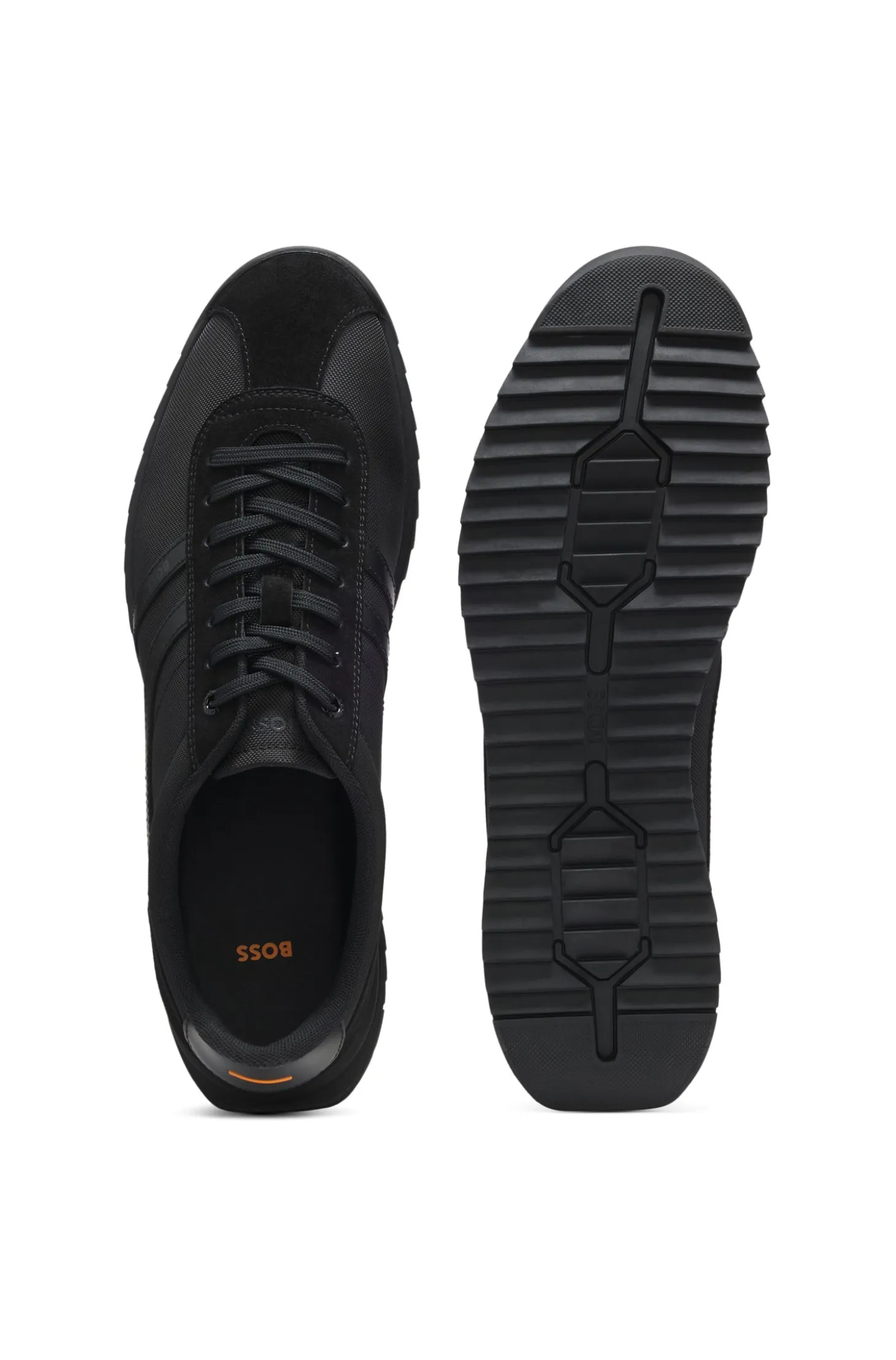 Lowtop Sneakers mit Kunstleder-Details