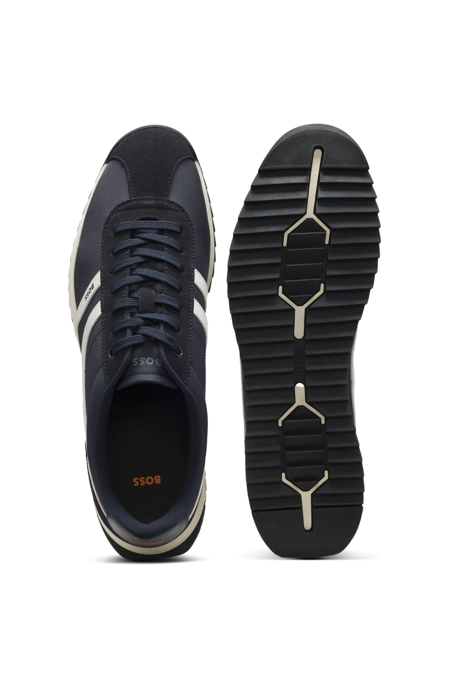 Lowtop Sneakers mit Kunstleder-Details