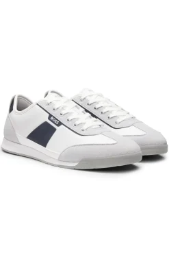 Lowtop Sneakers mit strukturierten Details