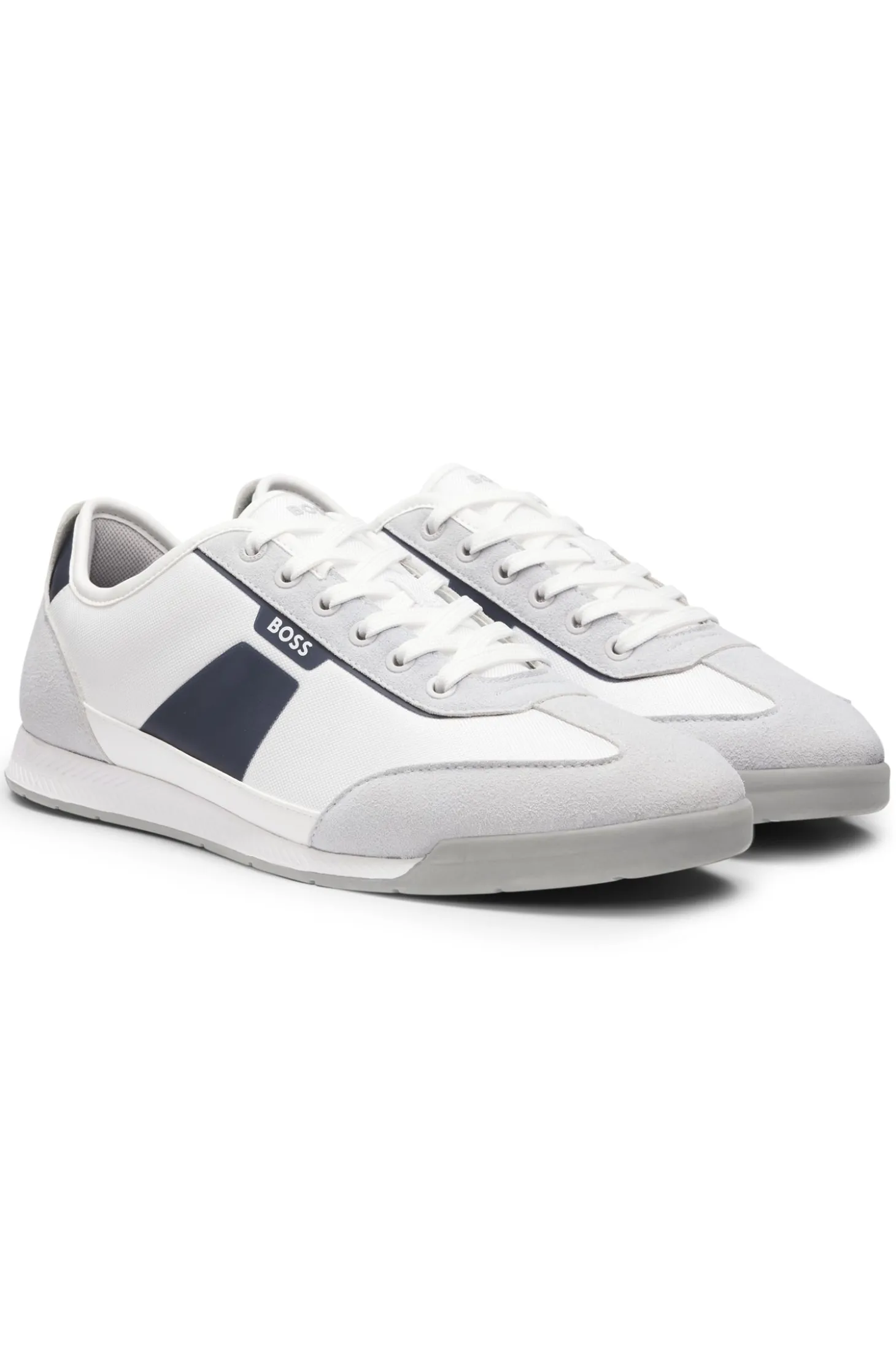 Lowtop Sneakers mit strukturierten Details