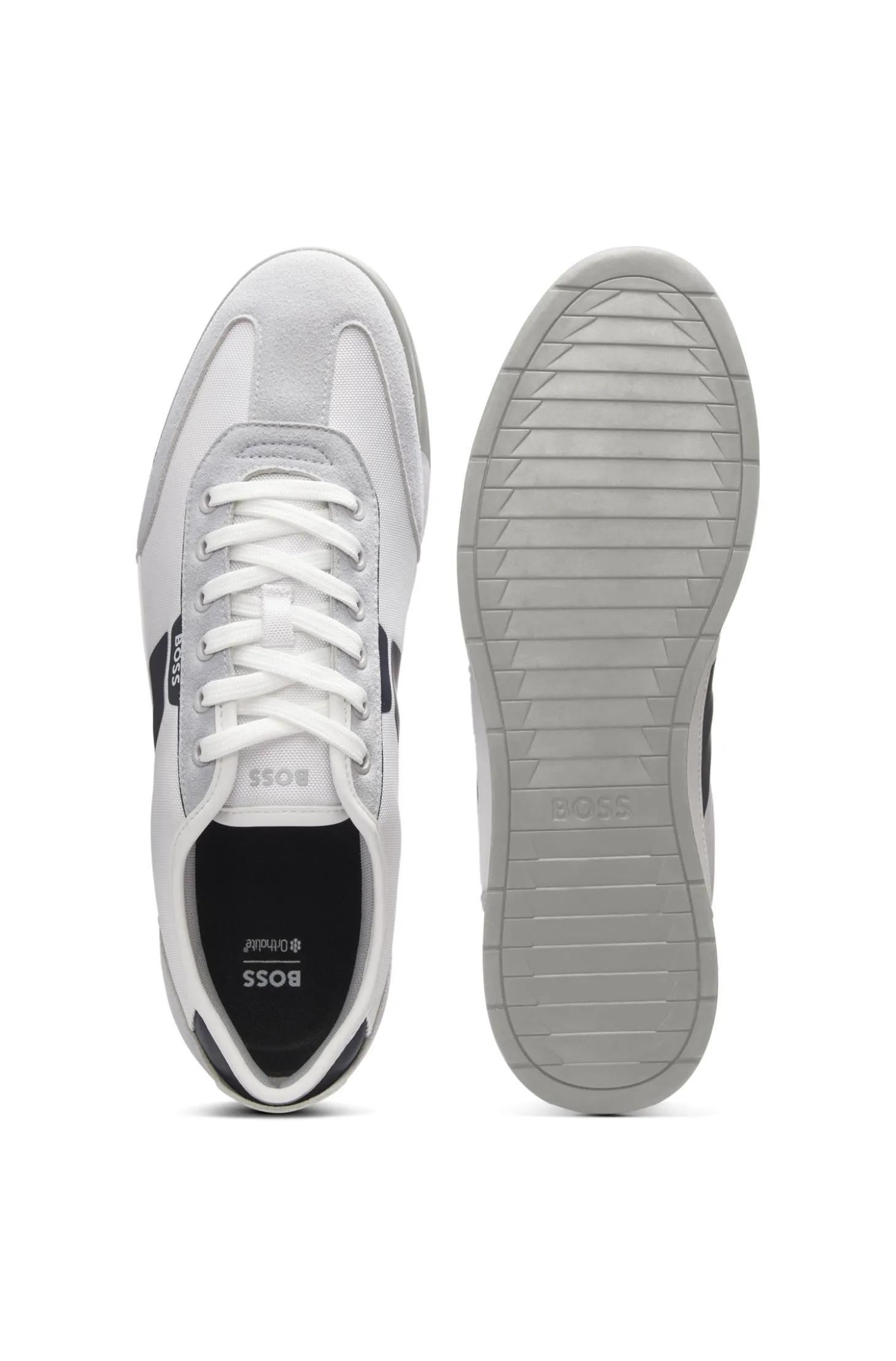 Lowtop Sneakers mit strukturierten Details