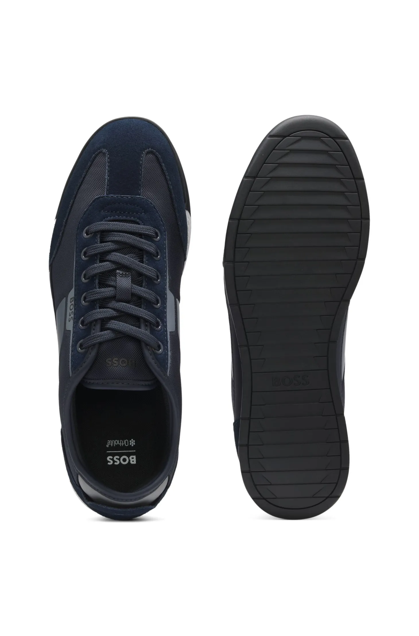 Lowtop Sneakers mit strukturierten Details