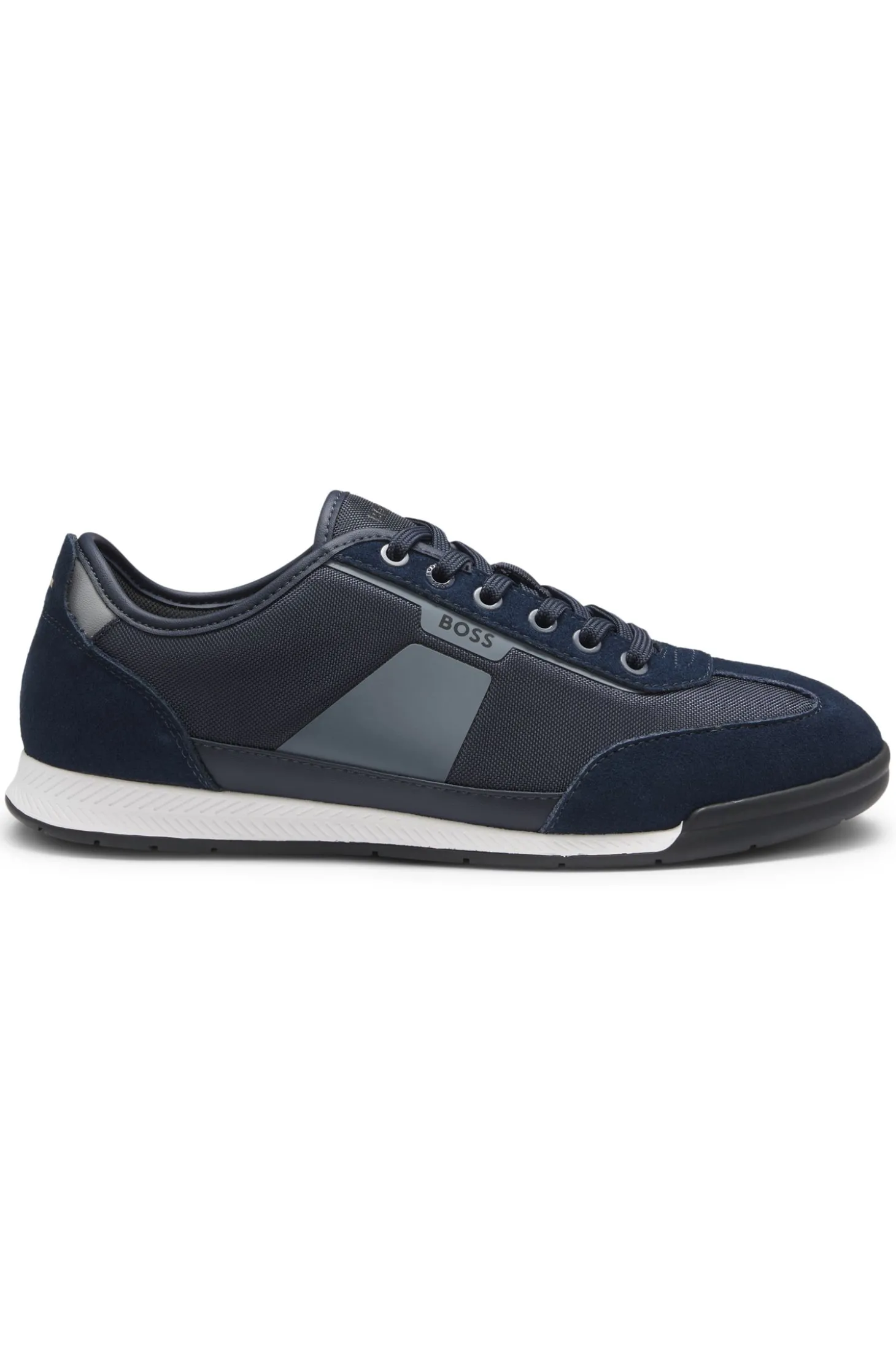Lowtop Sneakers mit strukturierten Details