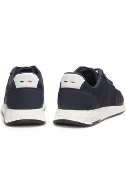 Lowtop Sneakers mit strukturiertem Obermaterial