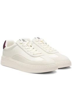 Lowtop Sneakers mit Veloursleder-Details