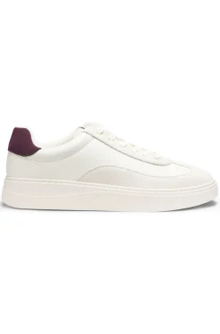 Lowtop Sneakers mit Veloursleder-Details