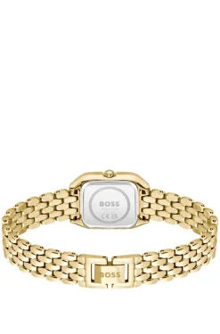 Mae Petite Uhr in Gold-Optik mit quadratischem Gehäuse