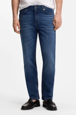 Maine blaue Regular-Fit Jeans aus bequemem Stretch-Denim