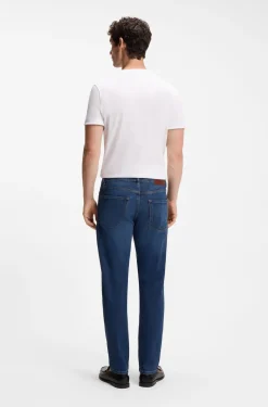 Maine blaue Regular-Fit Jeans aus bequemem Stretch-Denim