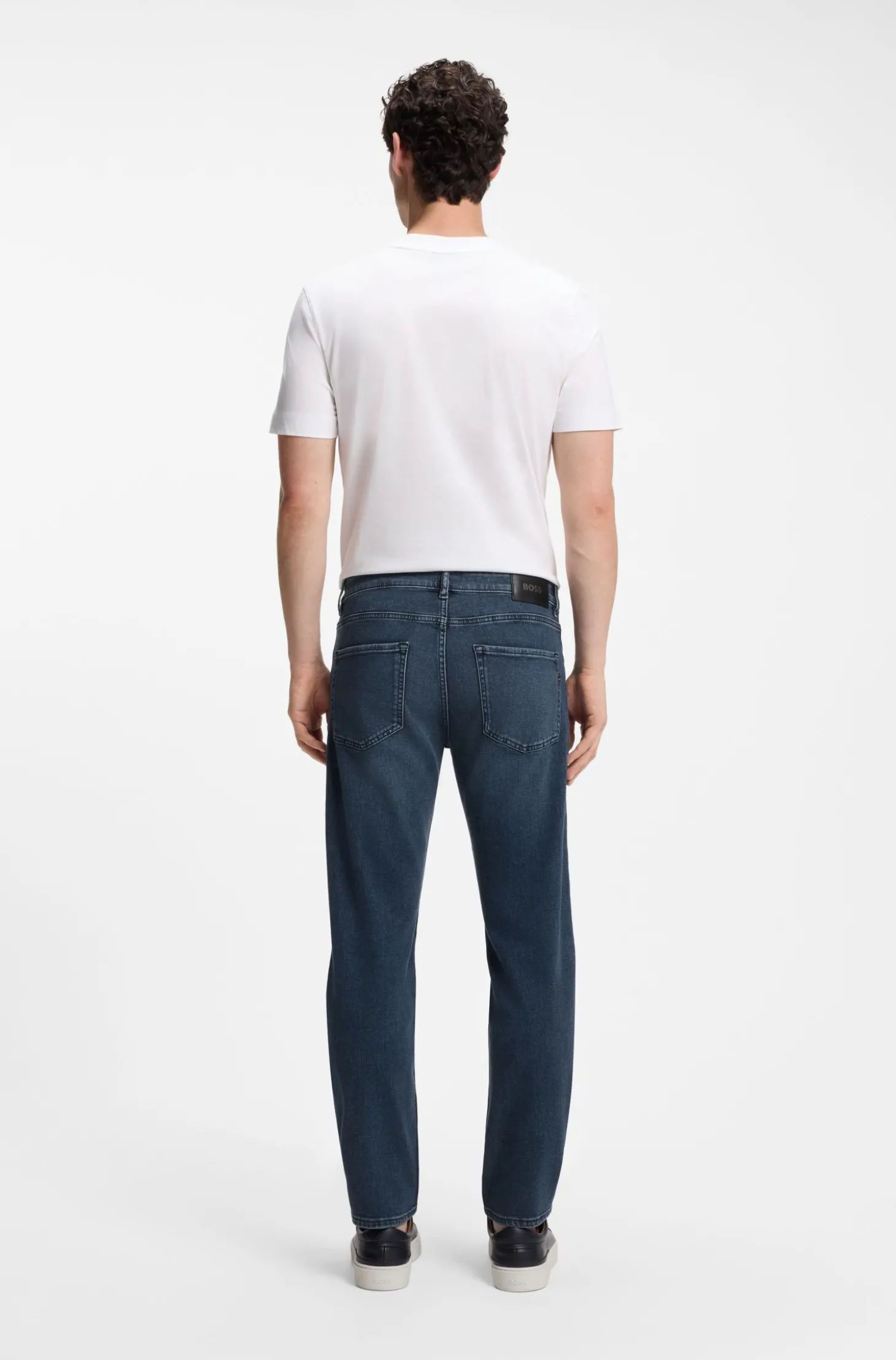 Maine blaue Regular-Fit Jeans aus bequemem Stretch-Denim