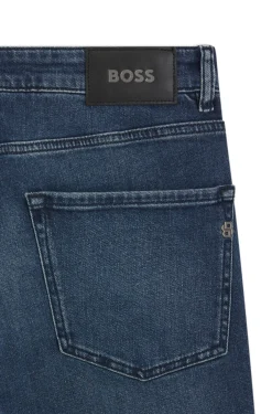 Maine blaue Regular-Fit Jeans aus bequemem Stretch-Denim