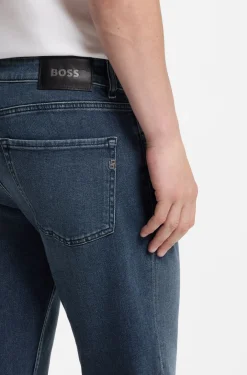 Maine blaue Regular-Fit Jeans aus bequemem Stretch-Denim