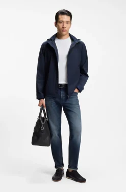 Maine Dunkelblaue Regular-Fit Jeans aus Stretch-Baumwolle