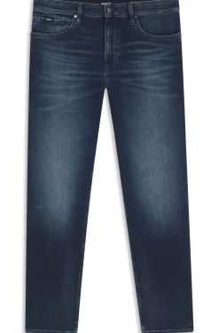 Maine Dunkelblaue Regular-Fit Jeans aus Stretch-Baumwolle