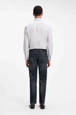 Maine Indigoblaue Regular-Fit Jeans aus elastischem Baumwoll-Mix